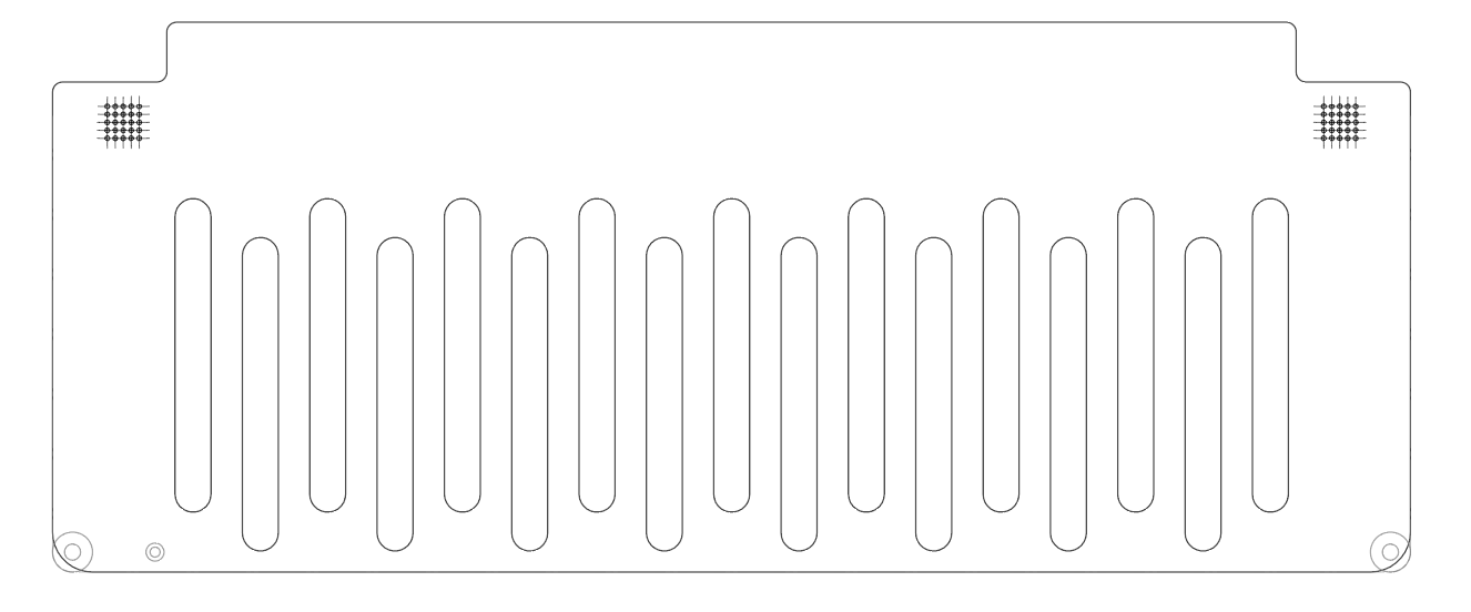 Version 1 of the PCB board outline CAD drawing